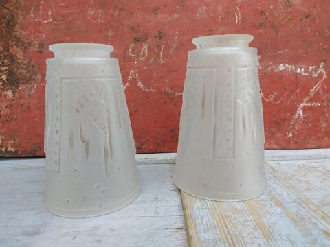 Tulipes Verre Art D�co Muller Fr�res Lun�ville 
130 Loches (37)