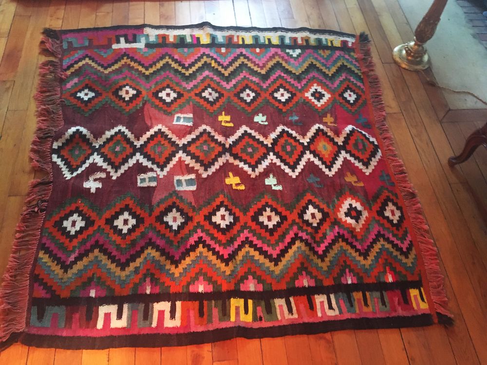 Tapis Kilim berb&egrave;re en laine Décoration