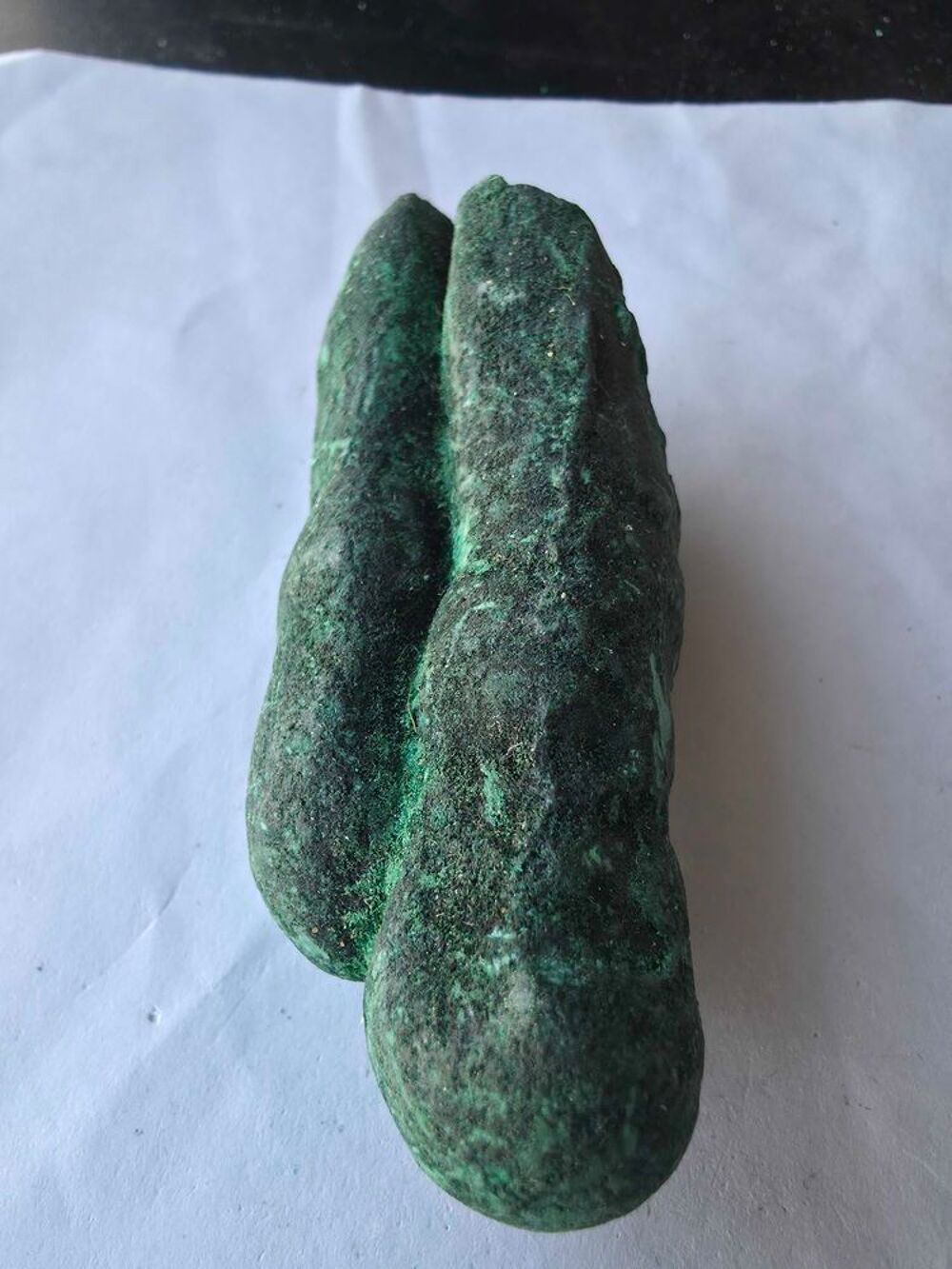 Min&eacute;ral de Collection : Rare Stalactite de Malachite (Katanga)-116g 