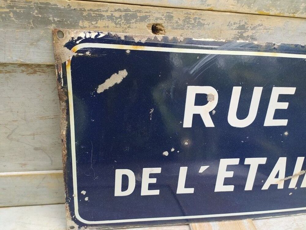 Ancienne Plaque &Eacute;maill&eacute;e Rue de l'&Eacute;tain 
