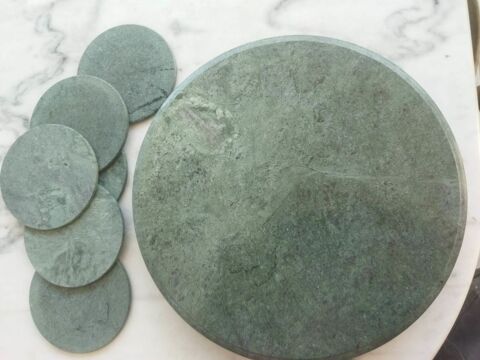 Plateau tournant en marbre avec 6 sous verres 20 Montpellier (34)