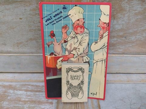 Calendrier Publicitaire Jolie Mousse Illust O.k Gérard 1937 45 Loches (37)