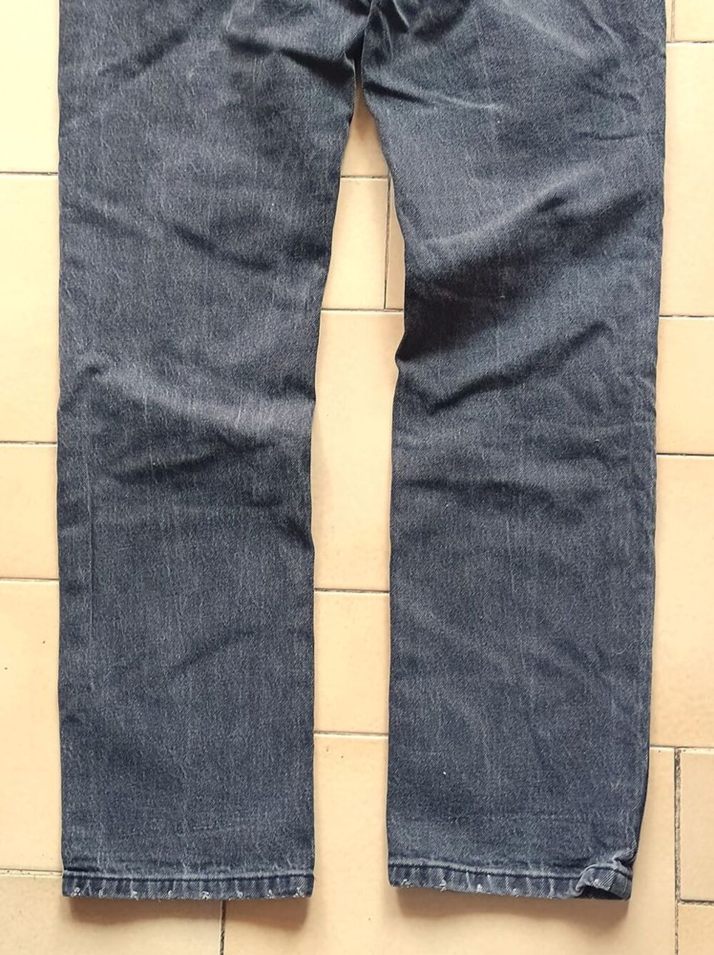 Jean H&amp;M Gris clair Vintage Straight High Waist - T38 - TBE Vêtements