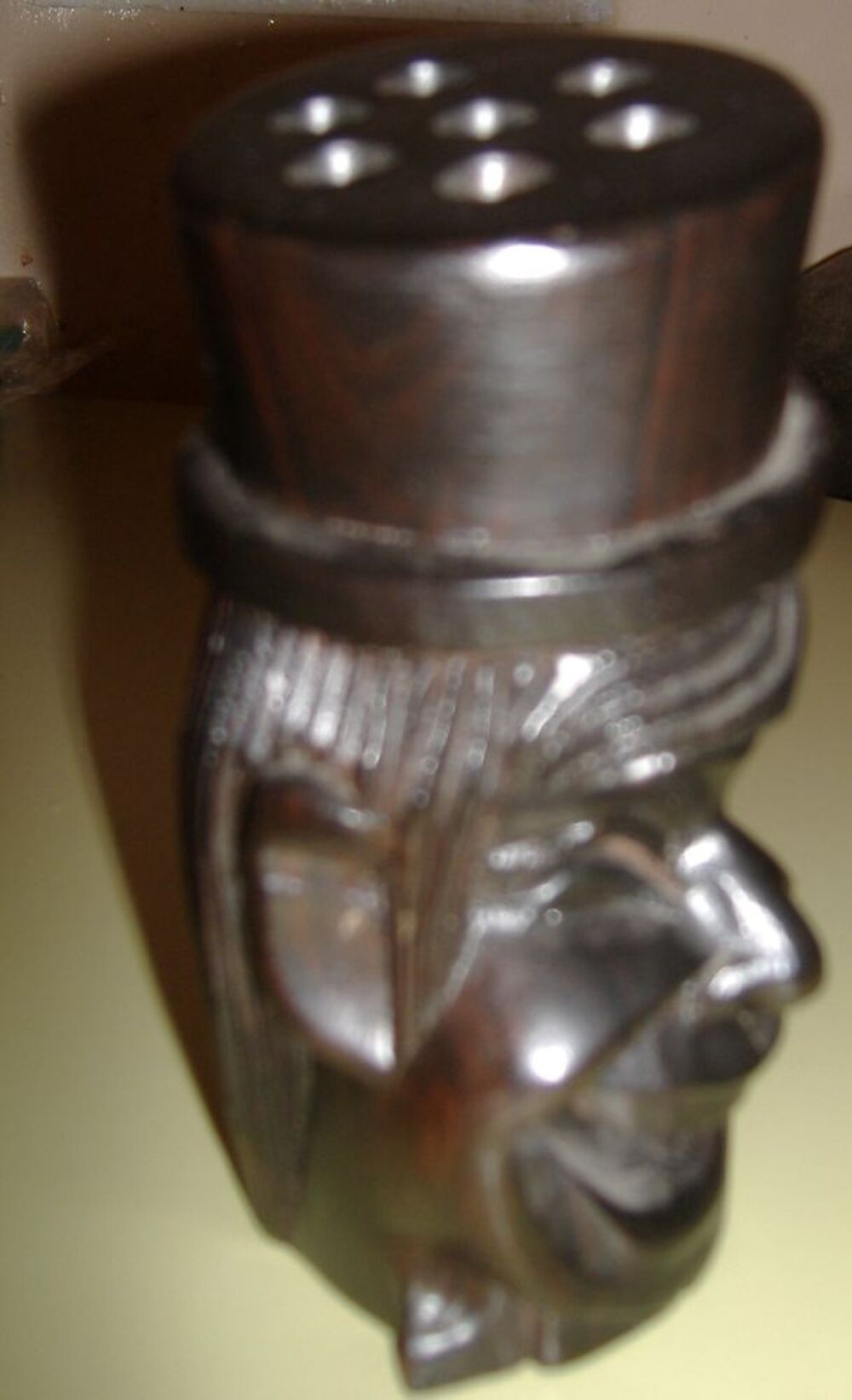 Porte cigarettes en bois massif (clown) 