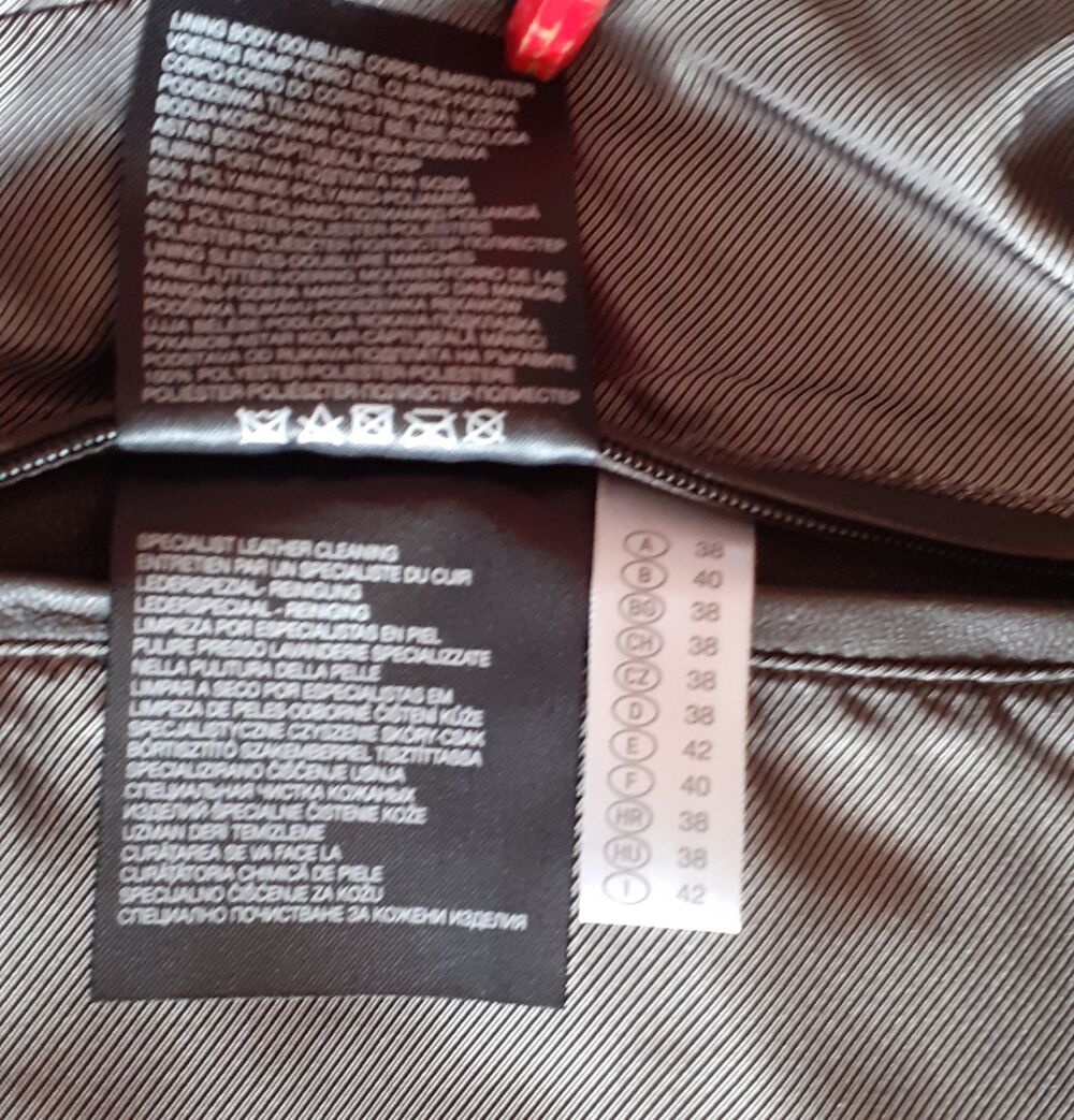 Manteau cuir Marron fonc&eacute; T38-40 Vêtements