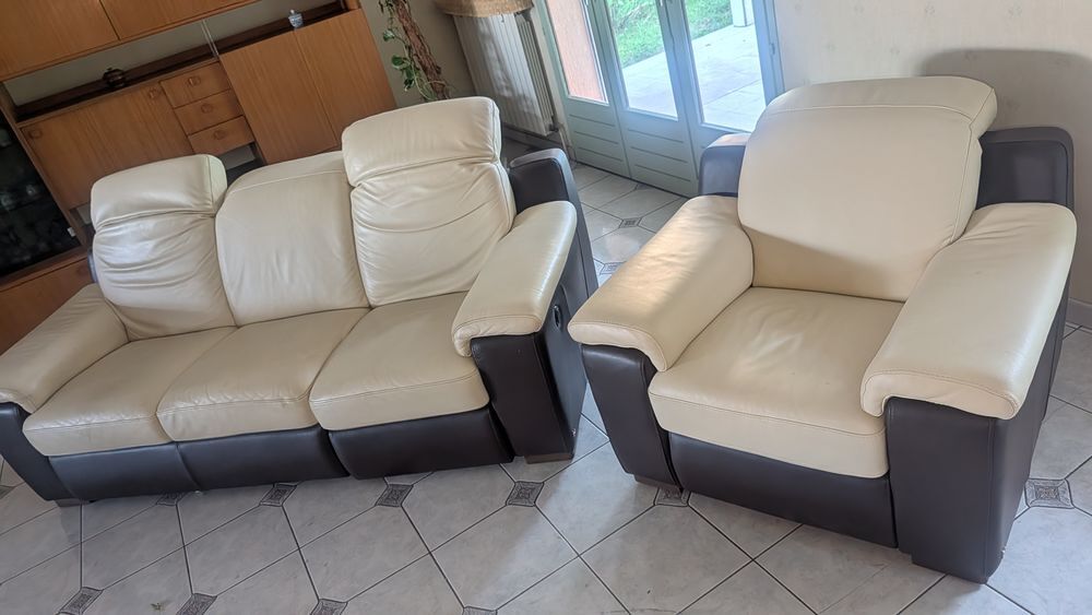 Canap&eacute; assise &eacute;lectrique + fauteuil Meubles