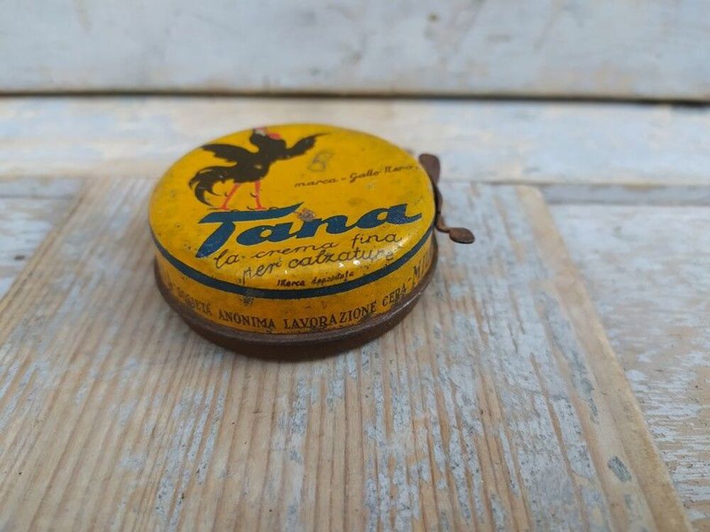 Ancienne Boite T&ocirc;le Publicitaire Cirage Tana 