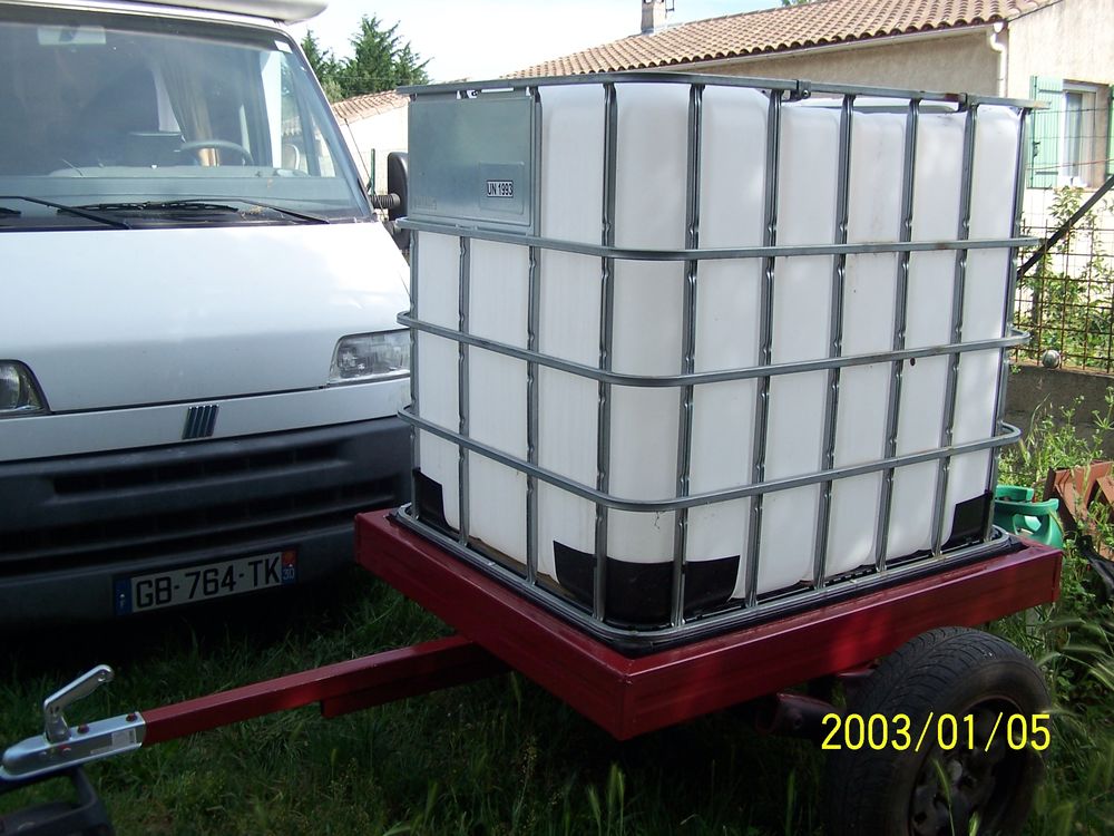 remorque porte cuve Bricolage