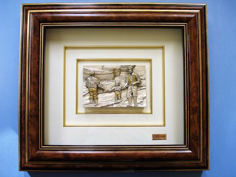 MAGNIFIQUE TABLEAU ARGENTI RELIEF 70 Limours (91)