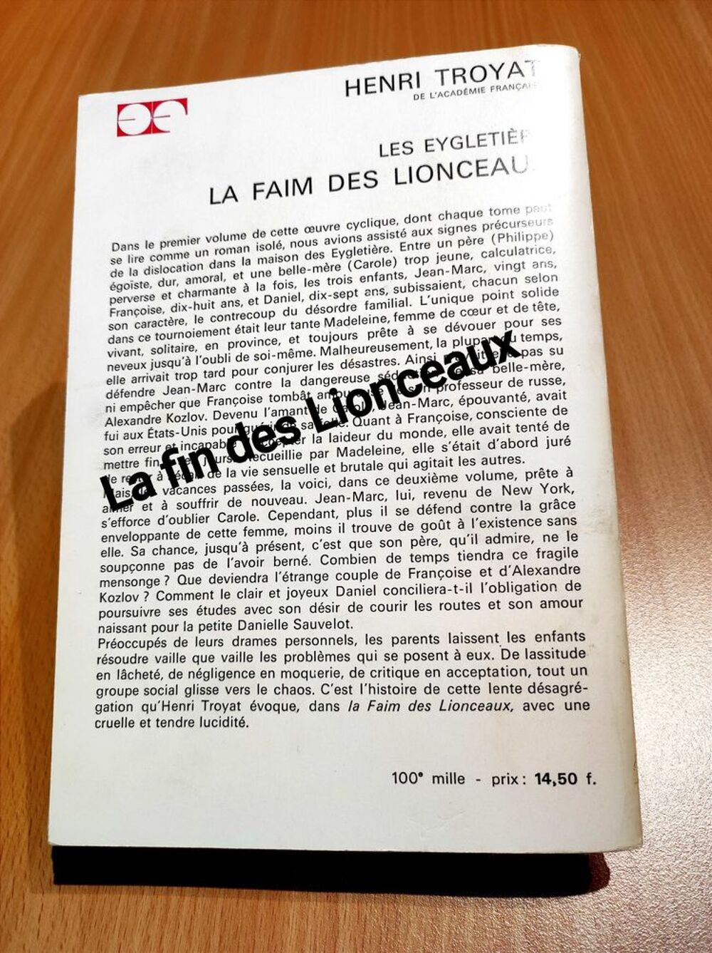 Roman Henri Troyat €" La Faim des Lionceaux Livres et BD