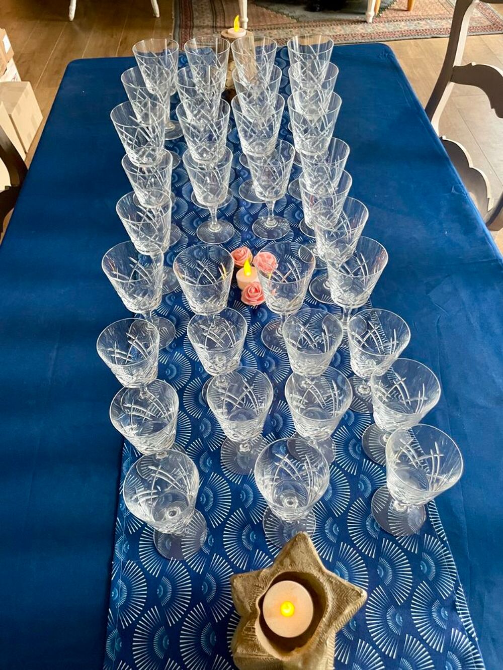 Superbe service verres en cristal Décoration