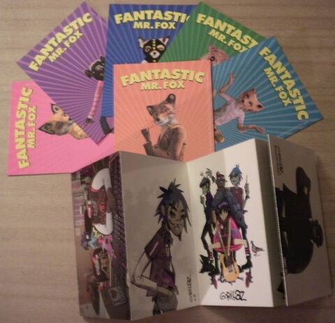 Cartes collector Fantastic Mr. Fox + Gorillaz (Demon Days) 10 Neuilly-Plaisance (93)
