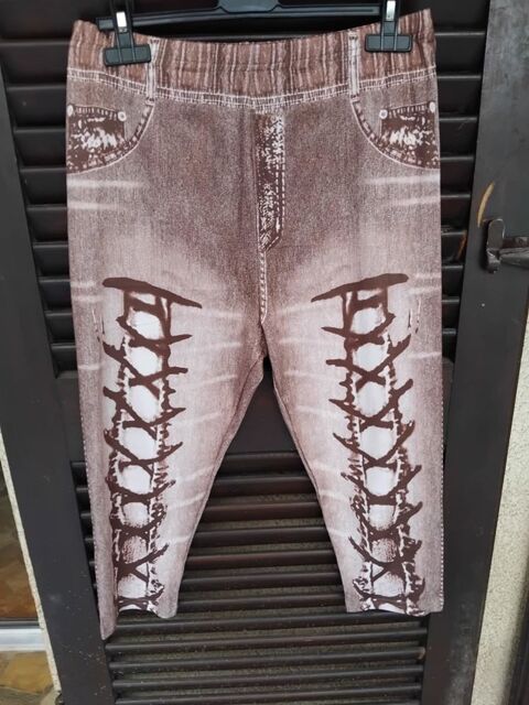 Legging pantacourt marron T 40/42 5 Lourdes (65)