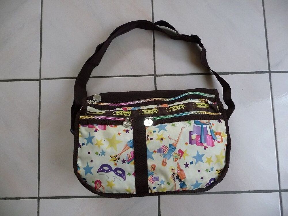 Sac besace motifs shopping RED CAPSICUM - N E U F Maroquinerie