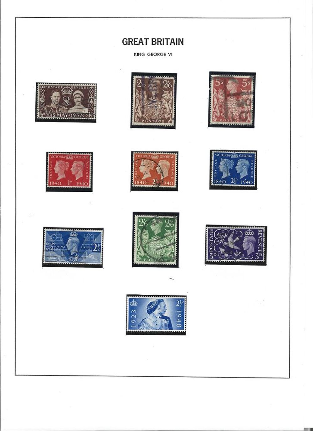 timbres Grande Bretagne 