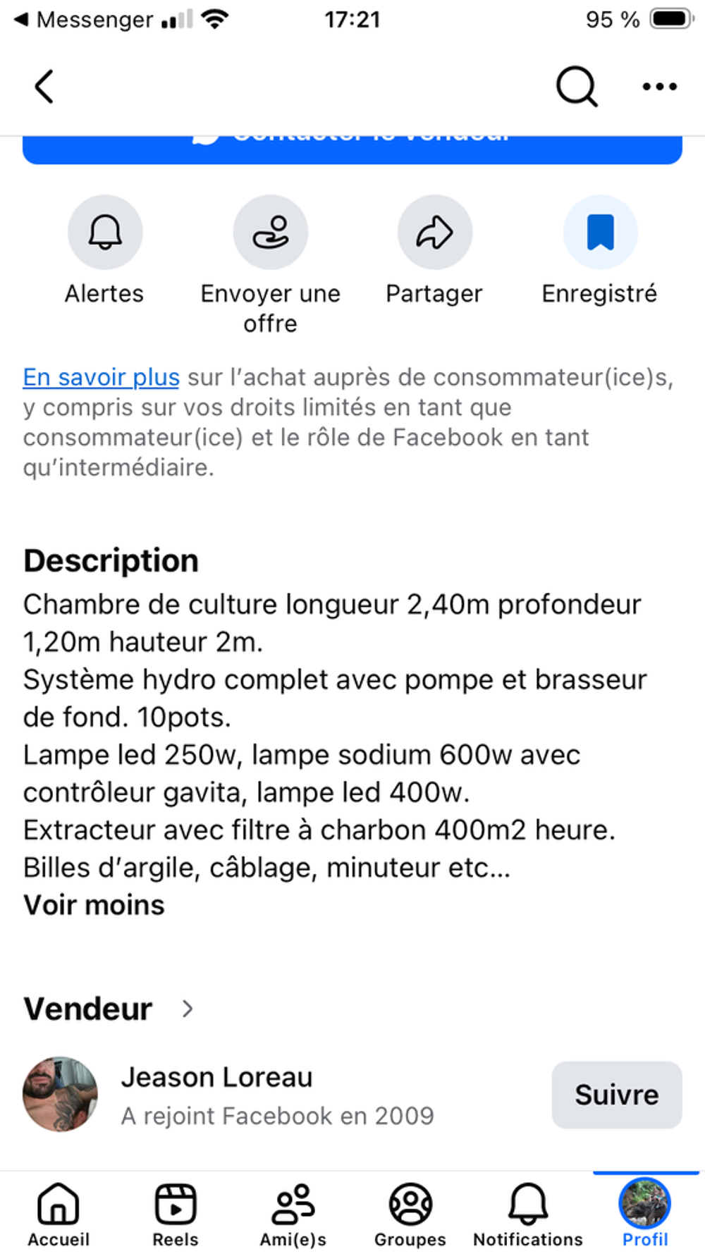 Chambre de culture hydroponique compl&egrave;te Jardin