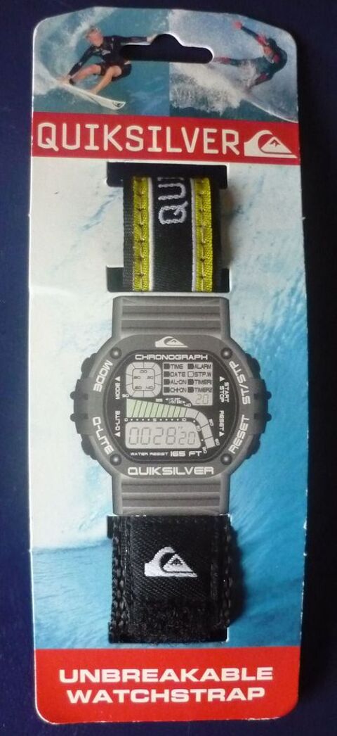 Bracelet de sport bracelet scrach Quiksilver Neuf Jaune 7 Serres (05)