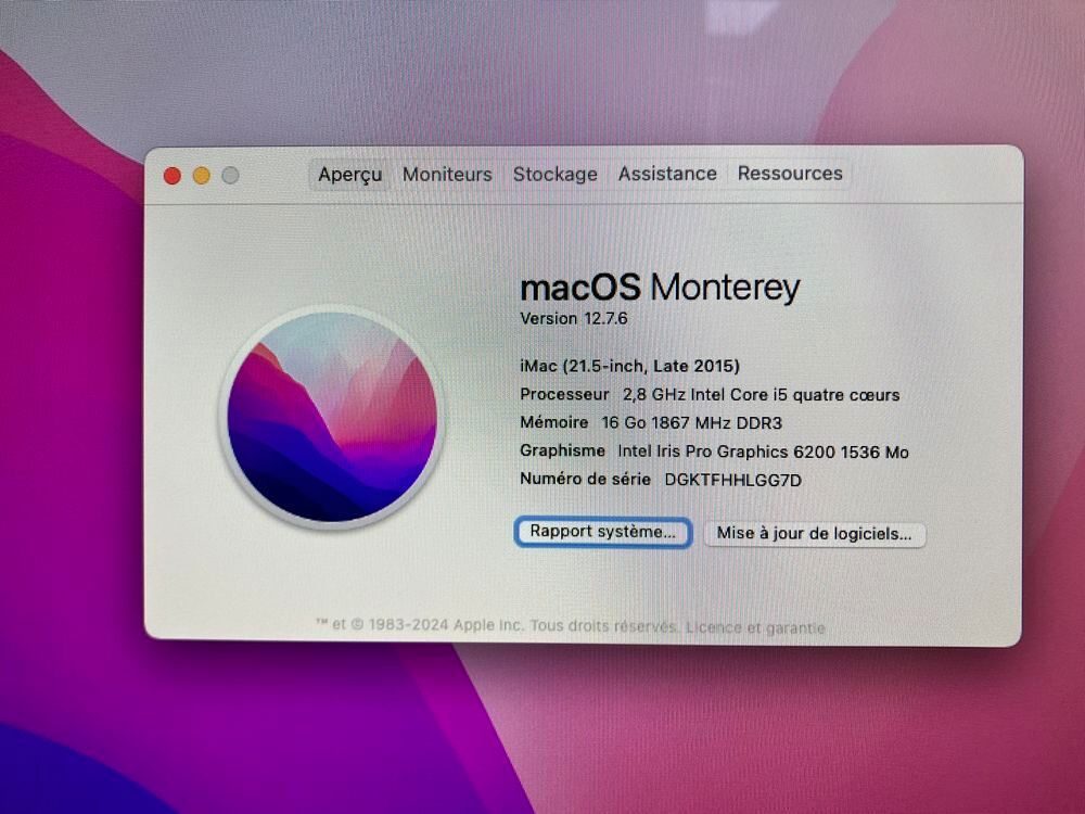 IMAC Parfait &eacute;tat Matériel informatique