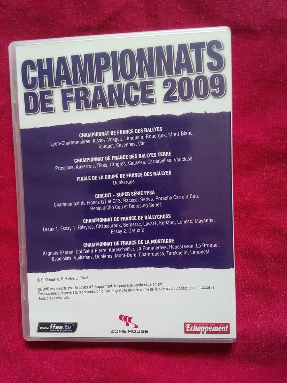 8 DVD / (Rallye, montagne Rallycross circuit...) 2007 &agrave; 2010 DVD et blu-ray
