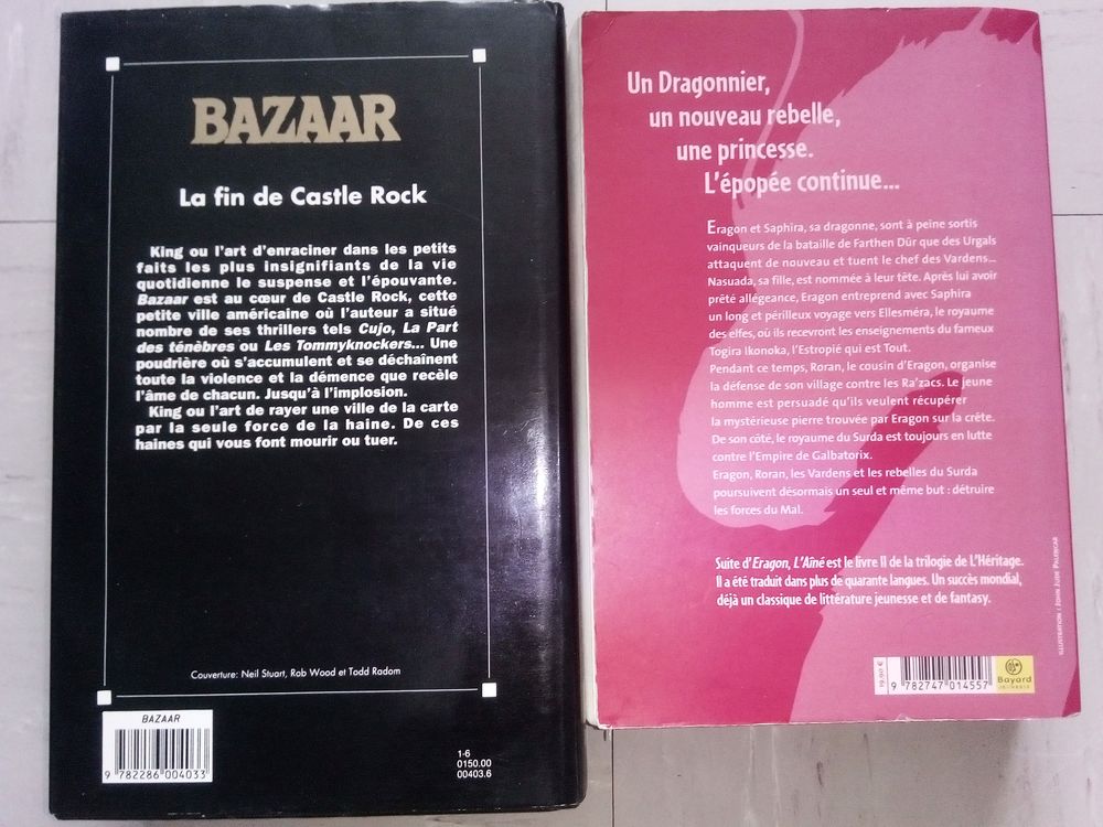Livres romans stephen king - byrnes - paolini - hil Livres et BD