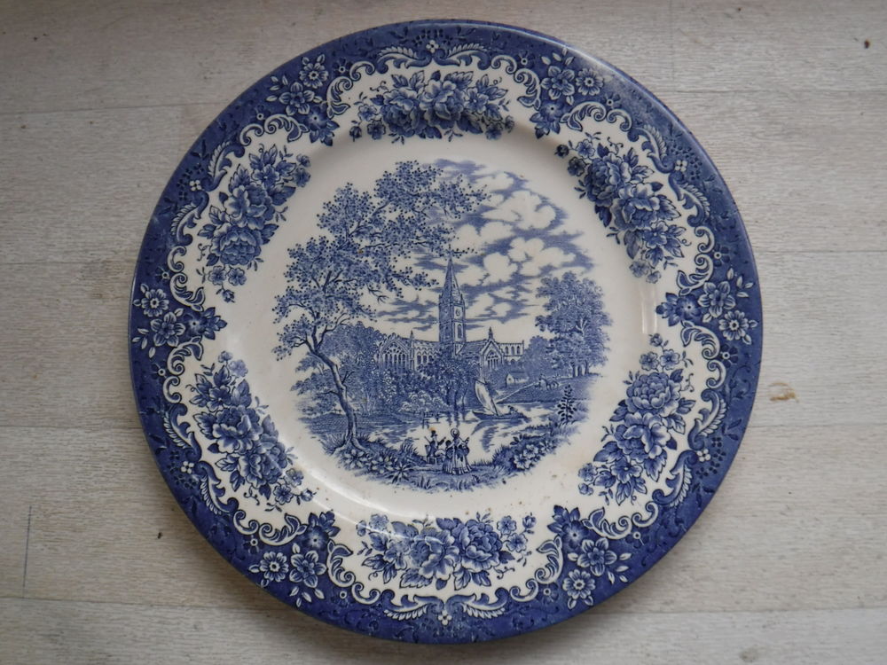 Assiette Ironstone Bleue Dcoration