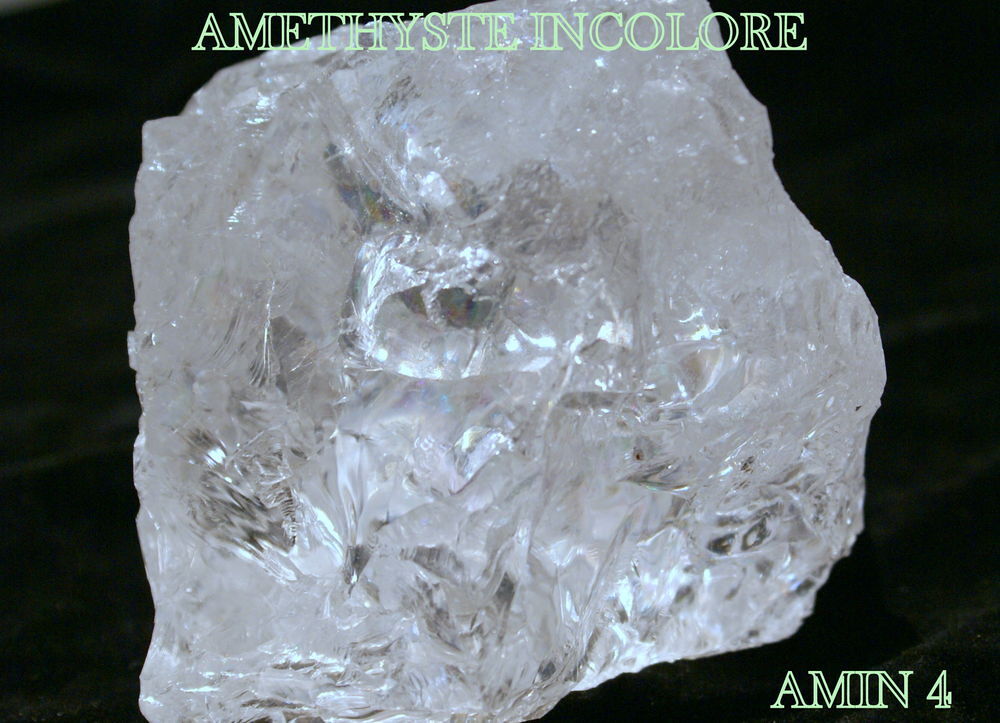 Am&eacute;thyste INCOLORE - min&eacute;raux de collection 