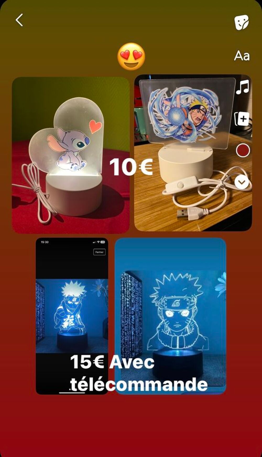 Naruto lampe led Jeux / jouets