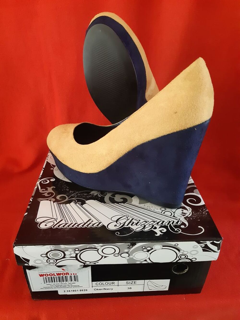 CHAUSSURES CLAUDIA GHIZZANI - Pointure 38 - Ocre Marine Chaussures