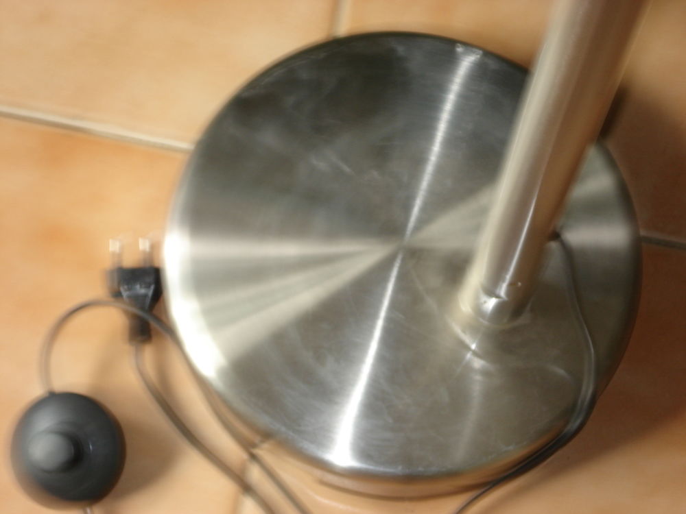 Lampadaire Lounge 175 cm gris m&eacute;tallique Décoration