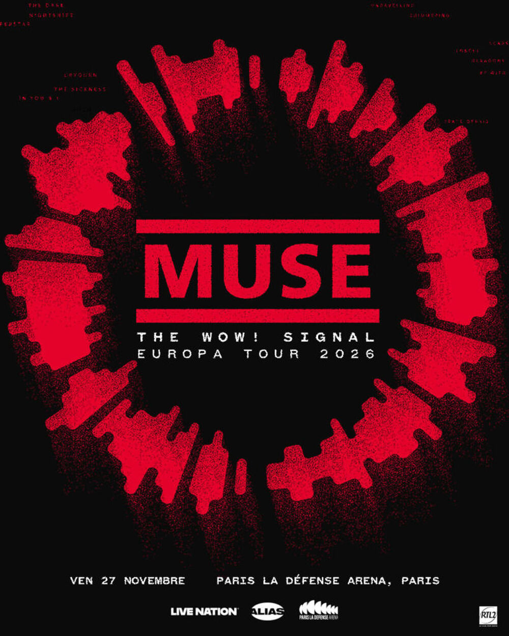2 Places concert MUSE - Paris - 27/11/2026 Billetterie