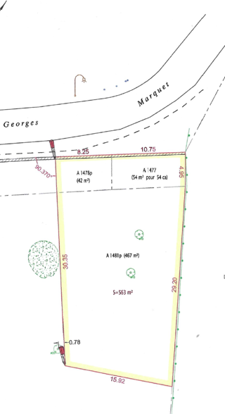  Terrain � vendre 563 m� Hamel