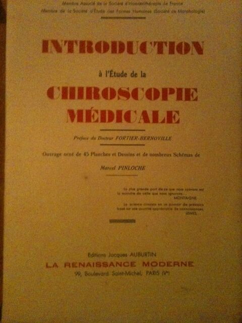 MANGIN-BALTHAZARD Introduction étude chiroscopie médicale 20 Bosc-le-Hard (76)