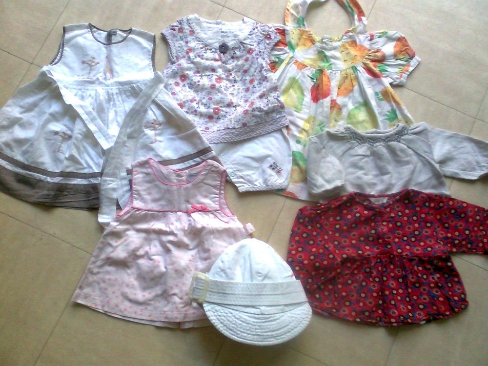 lot 3E - v&ecirc;tements FILLE 6 mois et 9 mois -zoe Puériculture