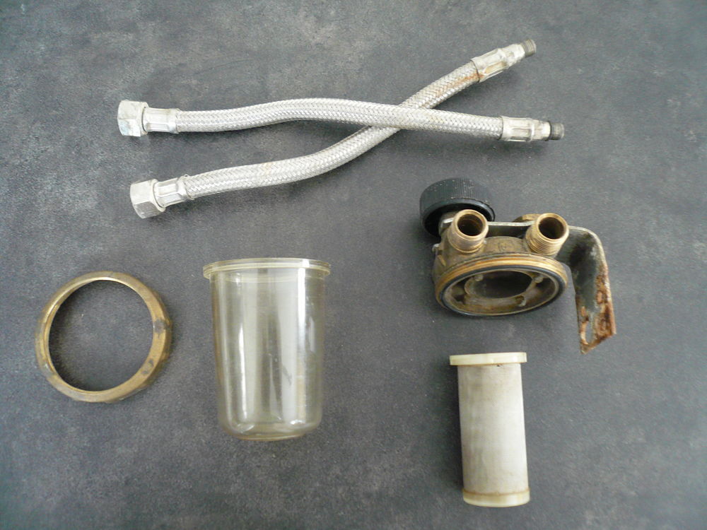 Filtre fioul / gasoil avec 2 flexibles 20cm Bricolage