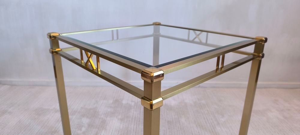Belle table basse dor&eacute;e carr&eacute;e Orsenigo Italy Meubles