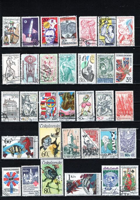 lot de 107 timbres de TCHECOSLOVAQUIE 3 Les glisottes-et-Chalaures (33)