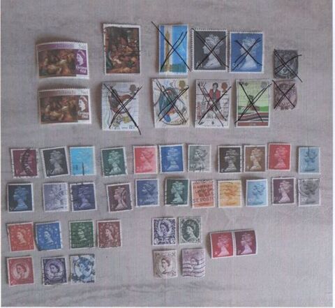 64 TIMBRES ROIS et REINES d'ANGLETERRE Éragny (95)