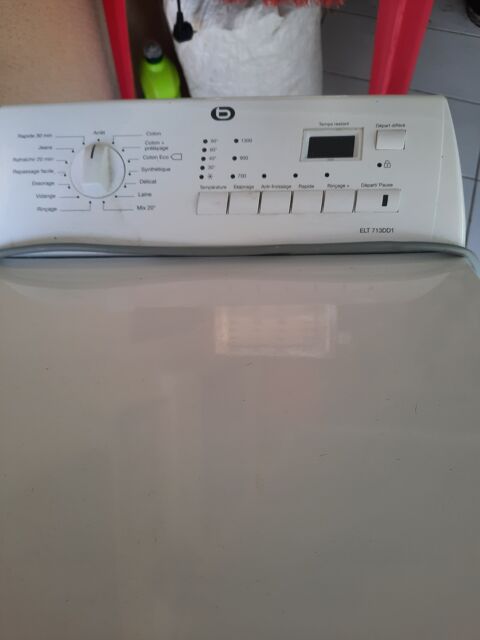 Machine à laver top Essentiel blanc (6-7 kg), très peu servi 100 Tiercé (49)