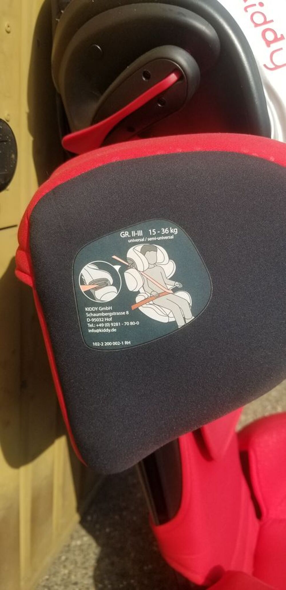 Si&egrave;ge auto enfant isofix Kiddy Puériculture