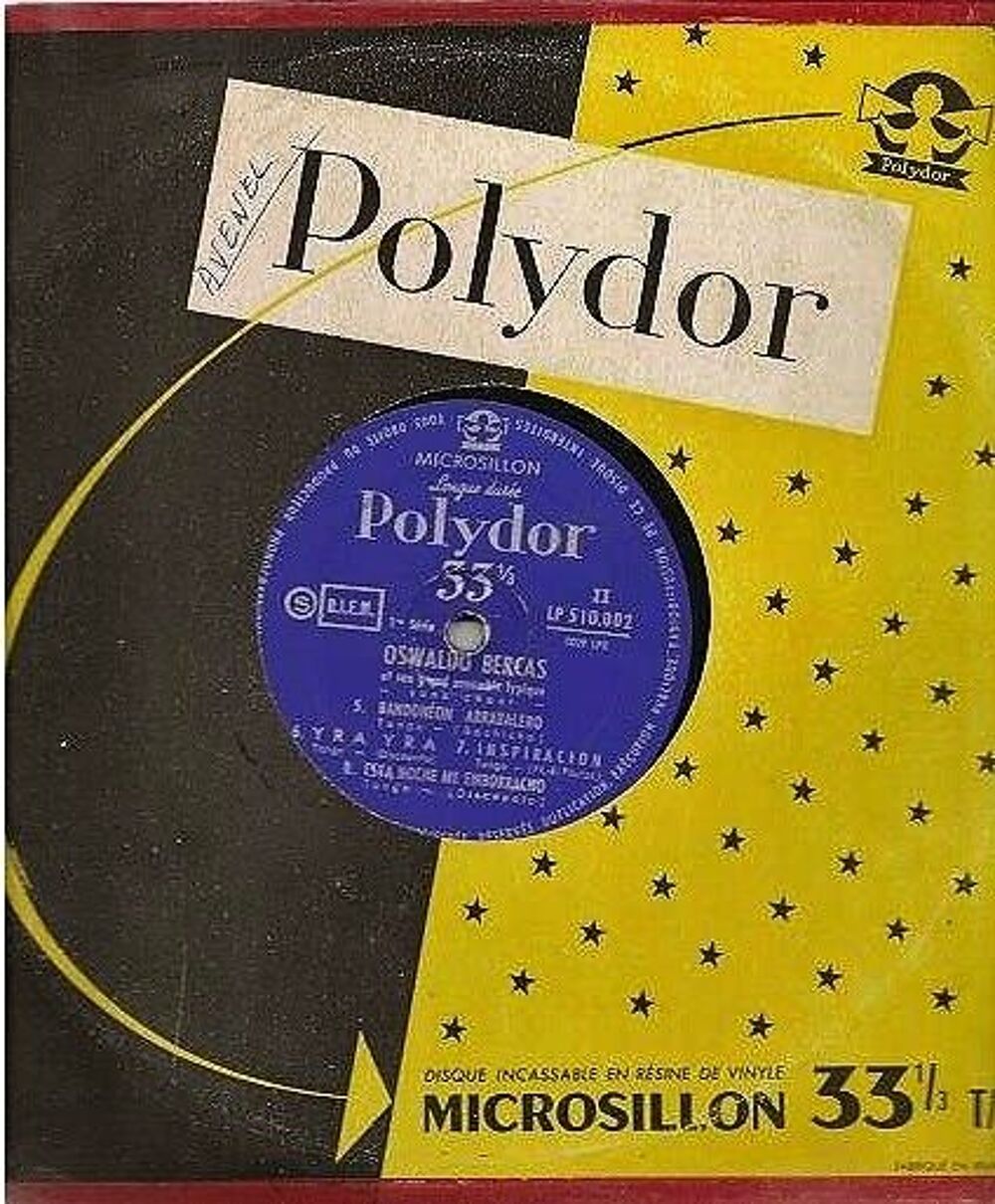 25cm Oswaldo BERCAS : A media luz - Polydor LP 510.002 Biem CD et vinyles