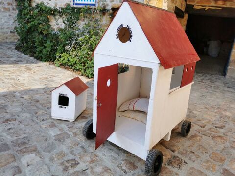 Niche Cabane bois Chien 65 69210 Saint-germain-sur-l'arbresle