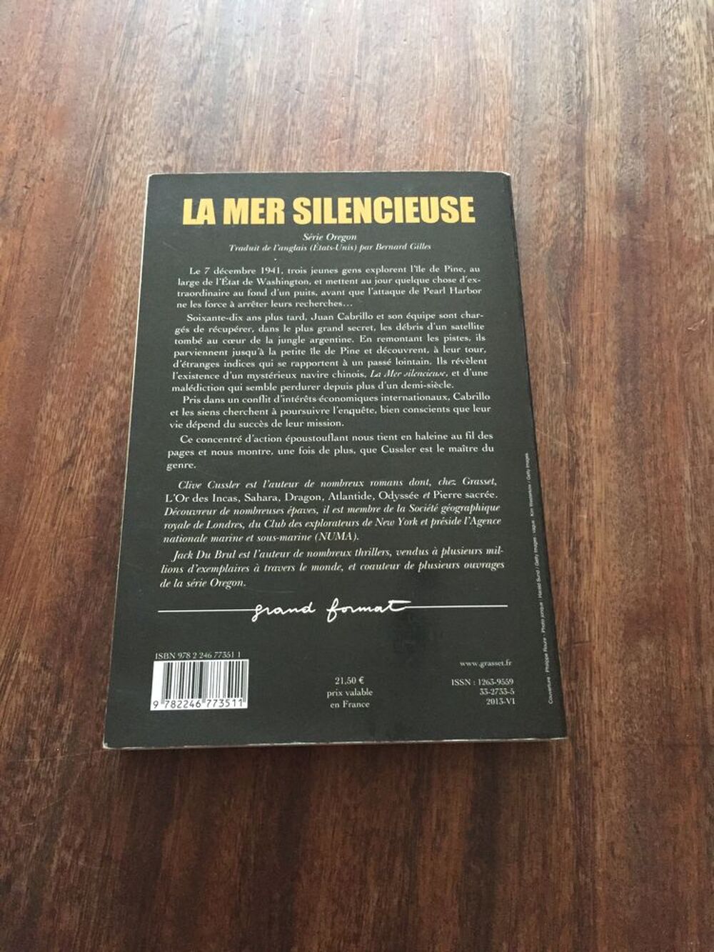 Livre " La mer silencieuse " Clive Cussler et Jac Livres et BD