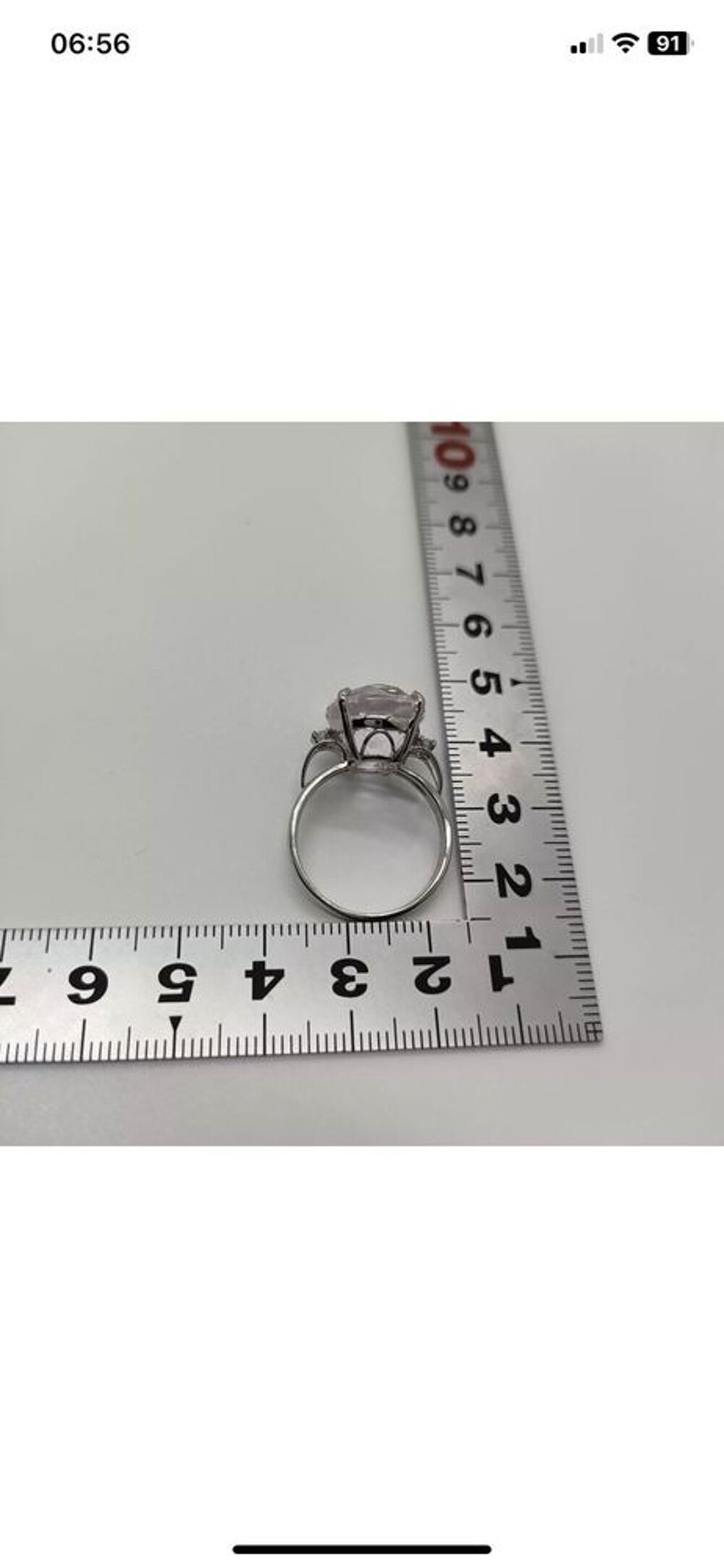 bague platine Kunzite diamants Bijoux et montres