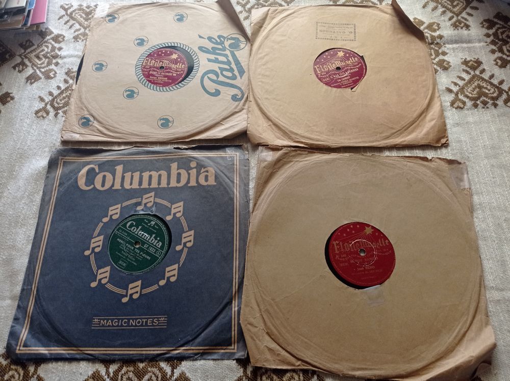 DISQUES VINYL 78 TOURS X 4 Audio et hifi