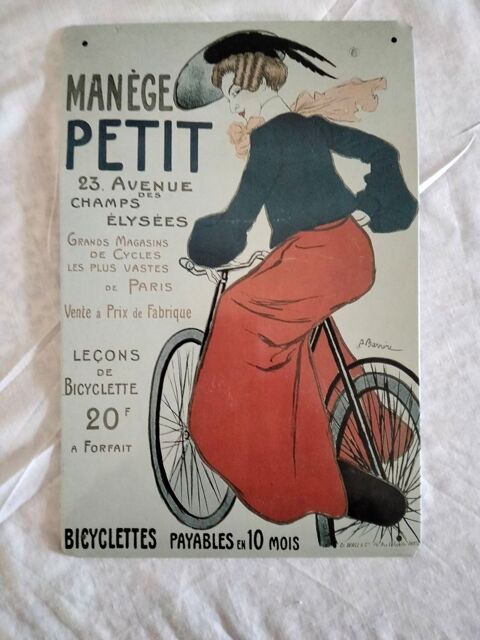 Plaque publicitaire. Man�ge Petit. 12 Vierzon (18)