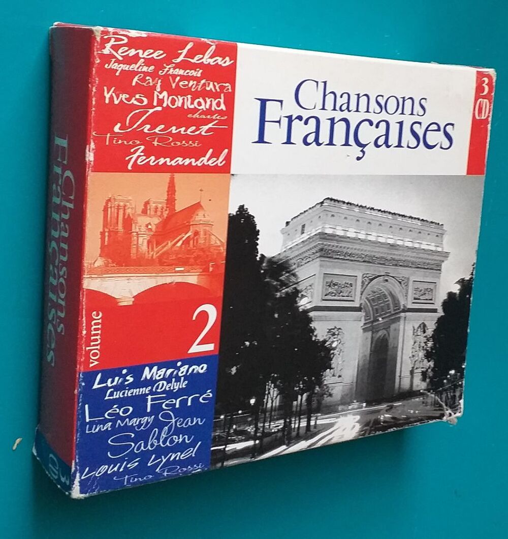 CHANSONS fran&ccedil;aises num&eacute;ro 2, lot de 3 CD CD et vinyles