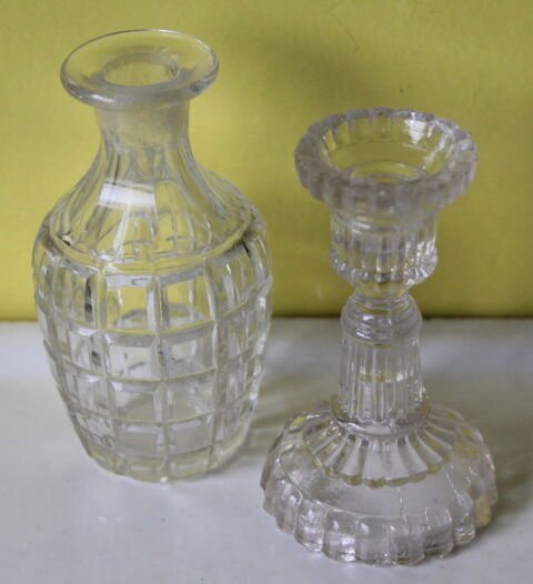 Carafe bouteille bougeoir dinette ancienne portieux? 30 Issy-les-Moulineaux (92)