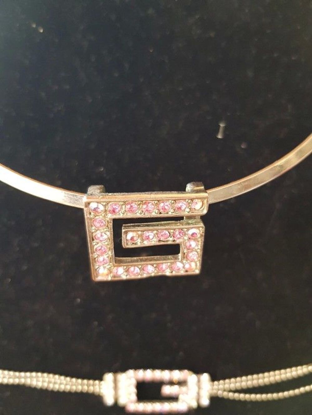 Parure collier bracelet boucle d oreille neuf argent&eacute; , rose Bijoux et montres