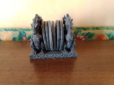 Porte sous-verres dragons avec 6 sous-verres celtiques 15 Oroux (79)