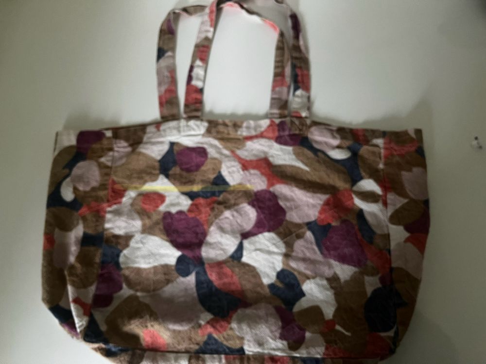 Totebag S&eacute;zane en coton Maroquinerie